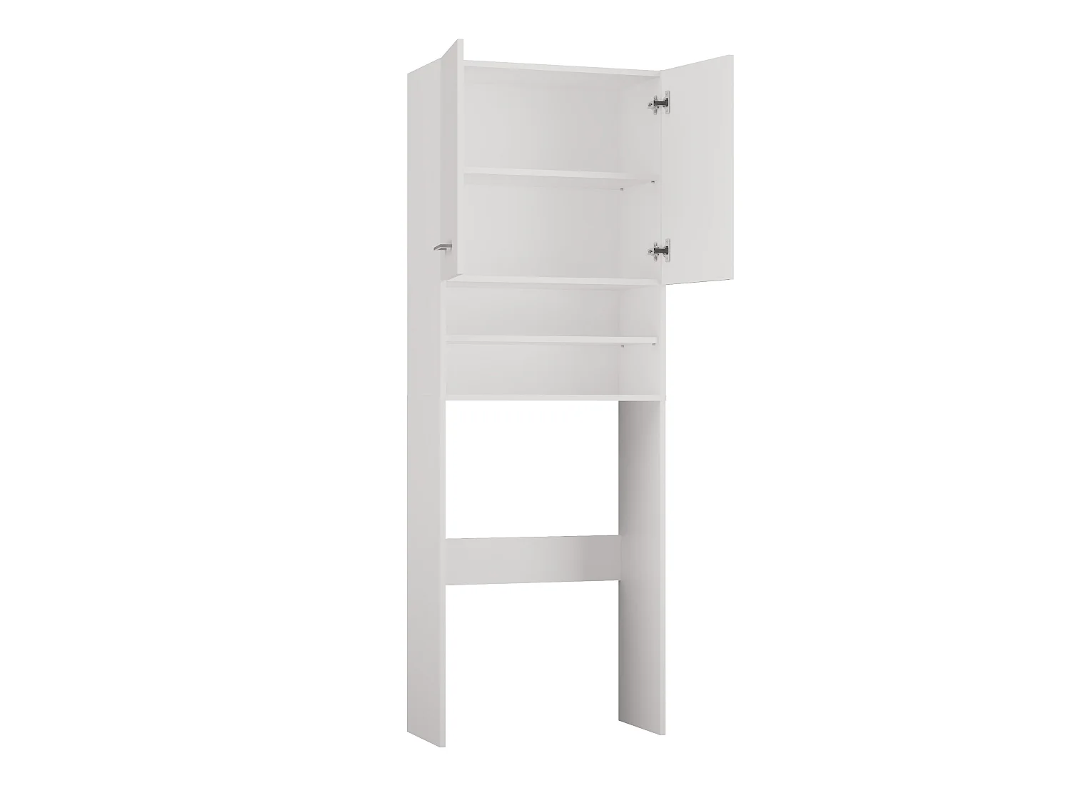 Mobile lavatrice 64x180 cm con mensole bianco MLT5
