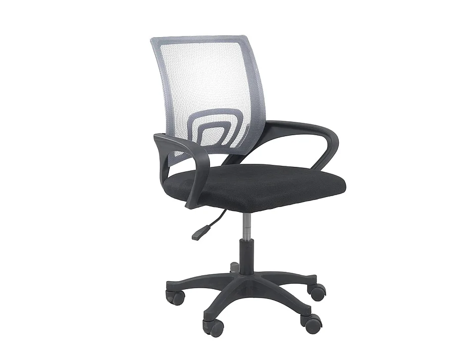Sedia da ufficio traspirante con ruote grigia ST3