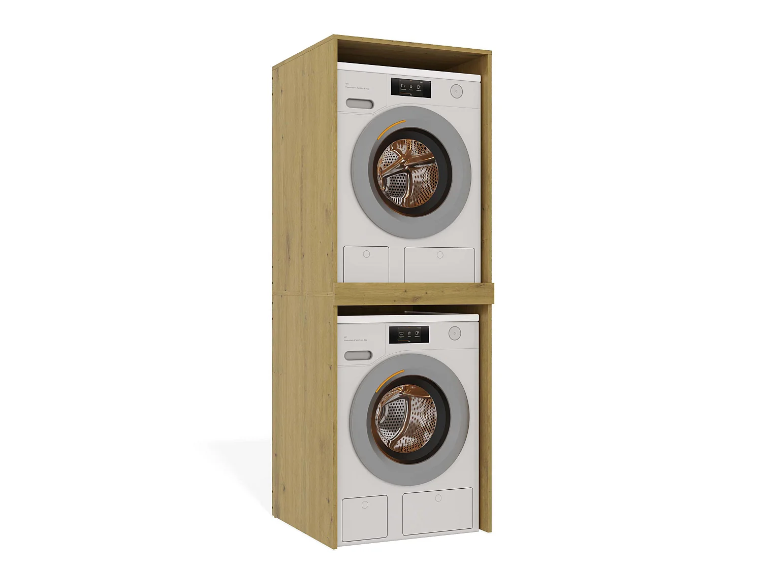 Mobile lavatrice e asciugatrice 64x180 cm rovere MLT3