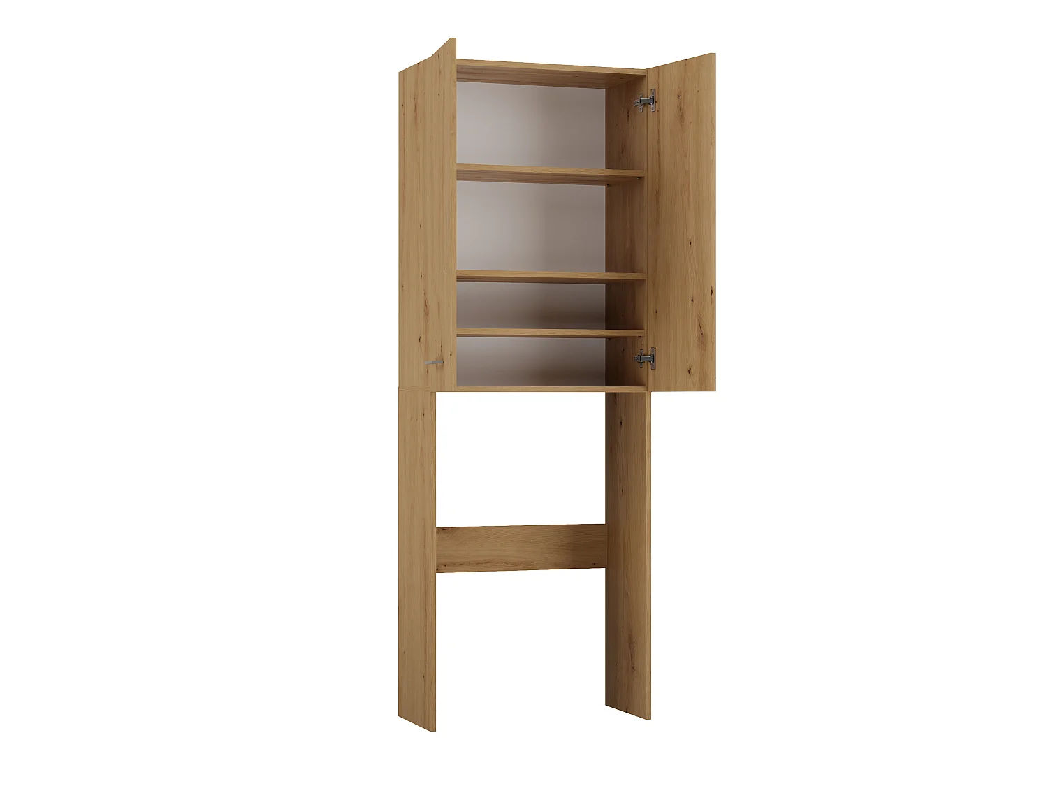 Mobile lavatrice moderno 64x180 cm con 3 ripiani rovere MLT8