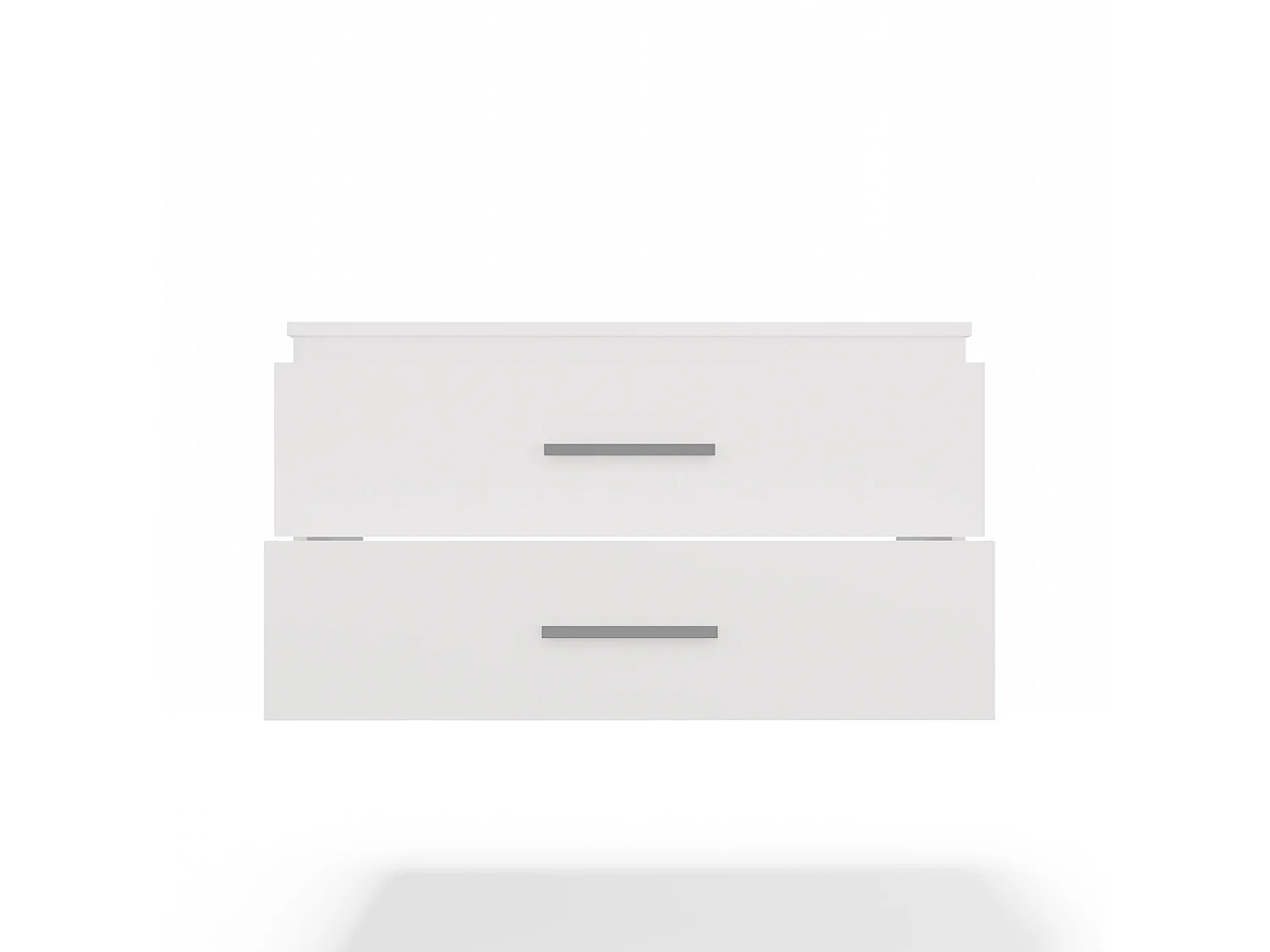 Mobile bagno sospeso 80 cm con 2 cassetti bianco opaco MLBT2