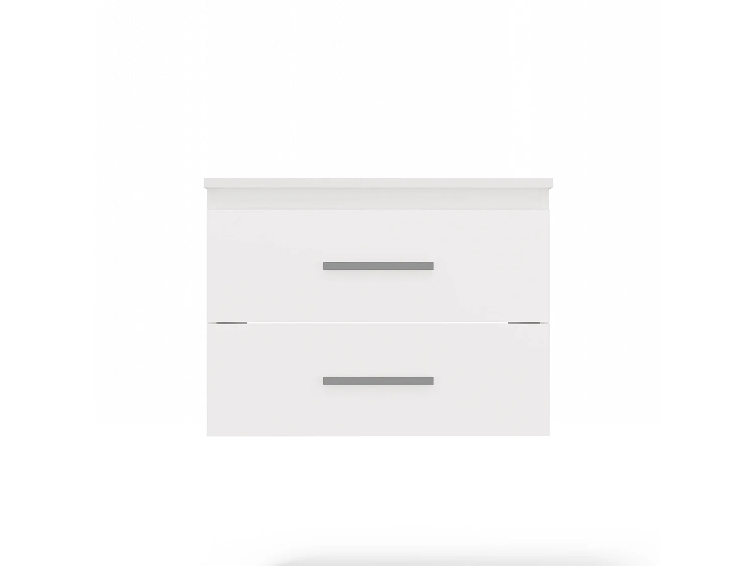 Mobile bagno sospeso 60 cm con 2 cassetti bianco opaco MLBT1