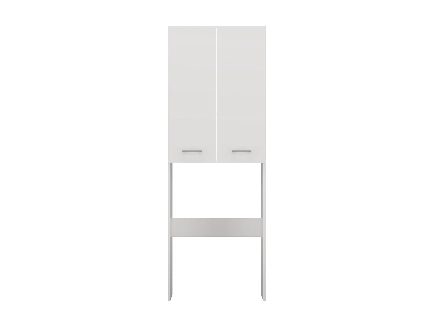 Mobile lavatrice moderno 64x180 cm con 3 ripiani bianco MLT8