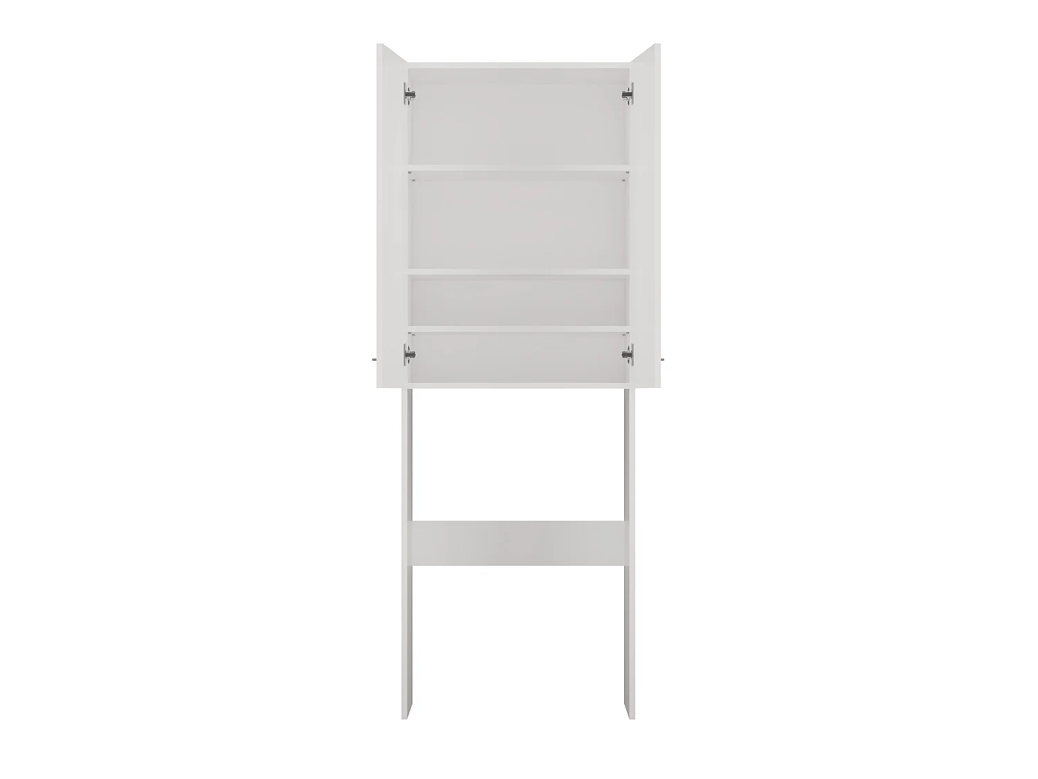 Mobile lavatrice moderno 64x180 cm con 3 ripiani bianco MLT8