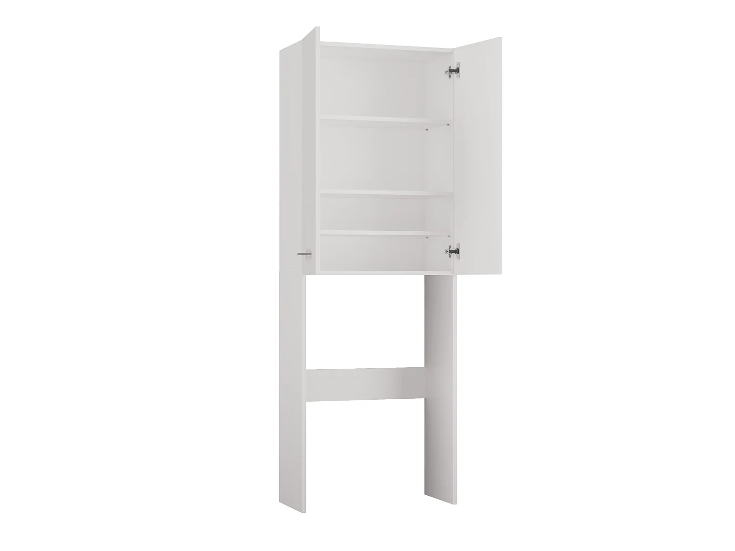 Mobile lavatrice moderno 64x180 cm con 3 ripiani bianco MLT8