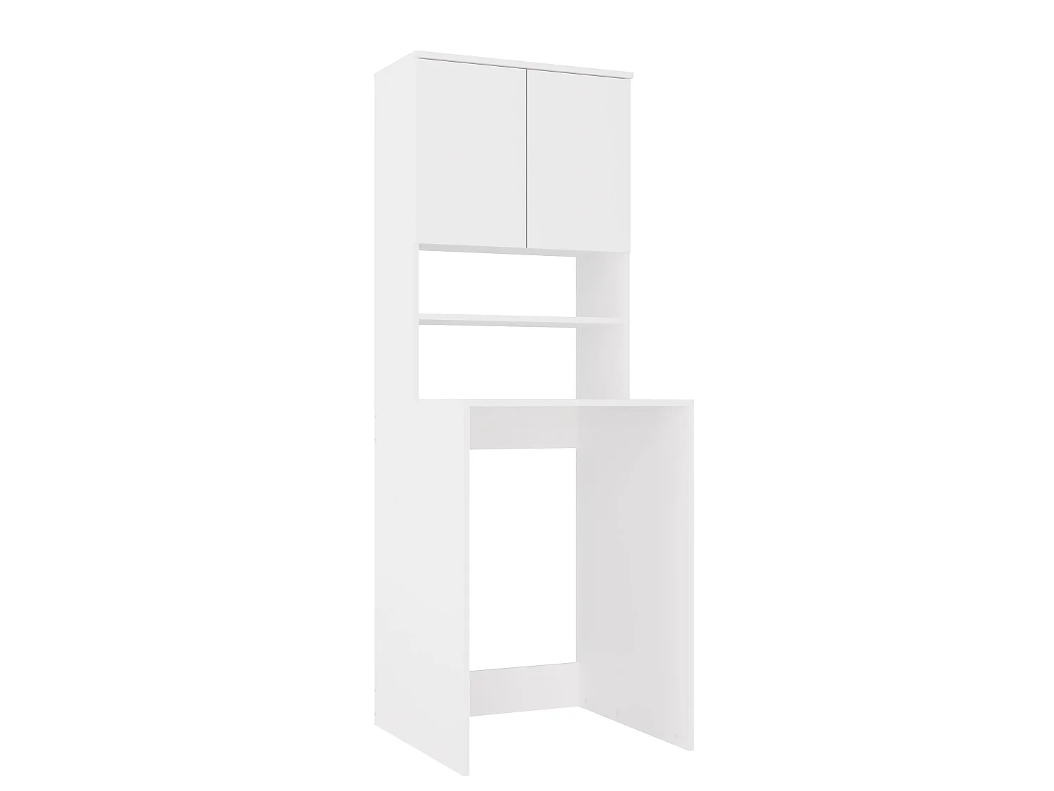Mobile per lavatrice 64x180 cm con 2 ante e mensola bianco opaco MLT2