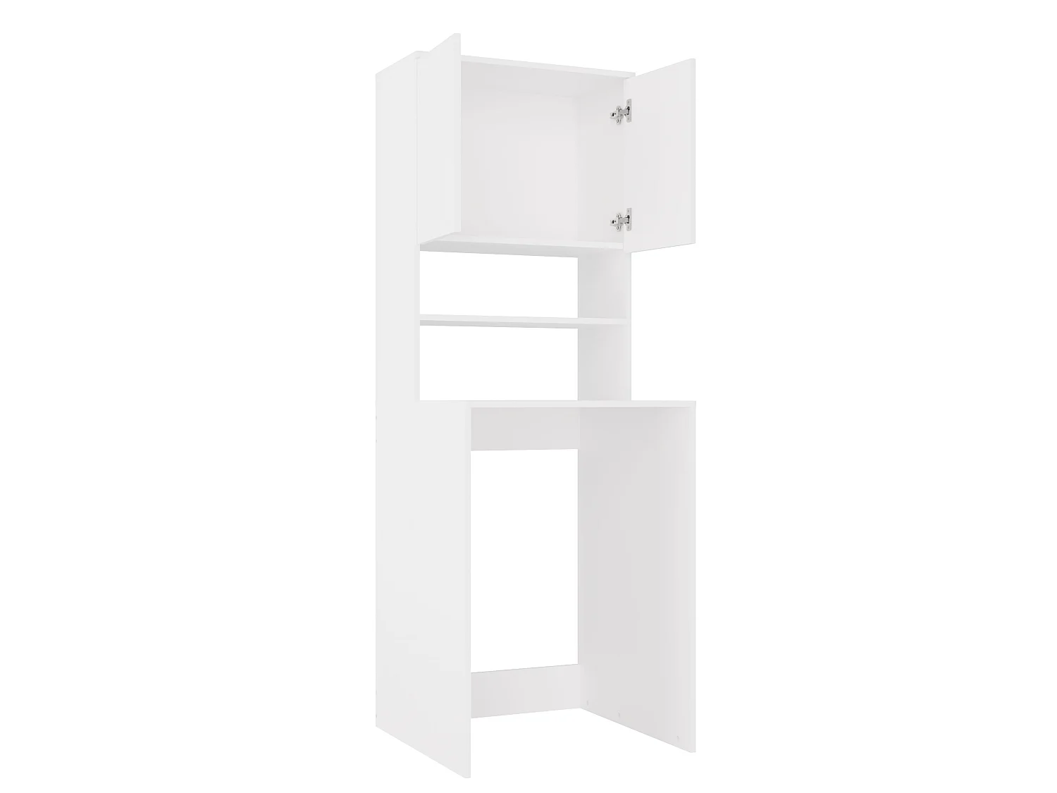 Mobile per lavatrice 64x180 cm con 2 ante e mensola bianco opaco MLT2