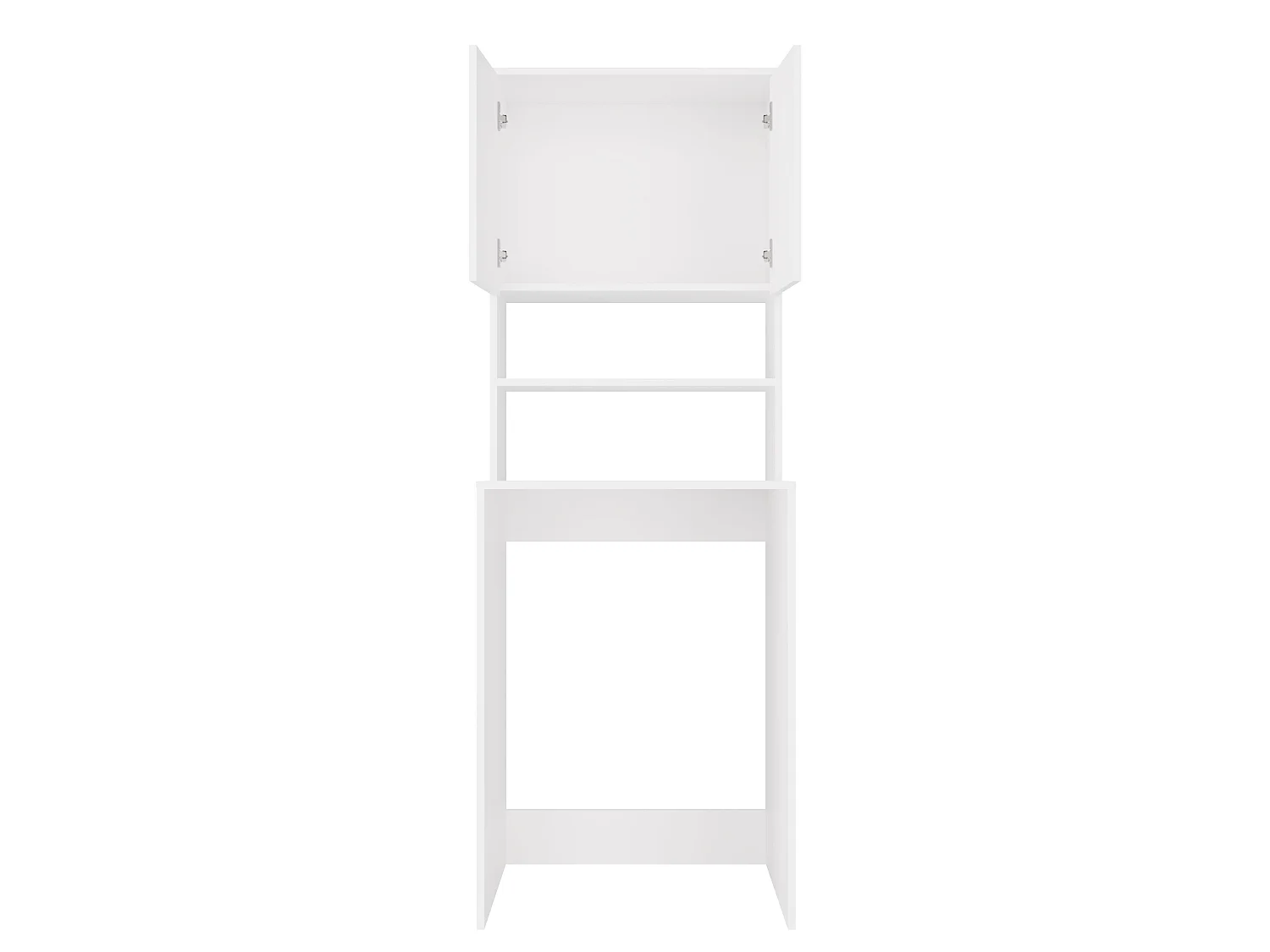 Mobile per lavatrice 64x180 cm con 2 ante e mensola bianco opaco MLT2
