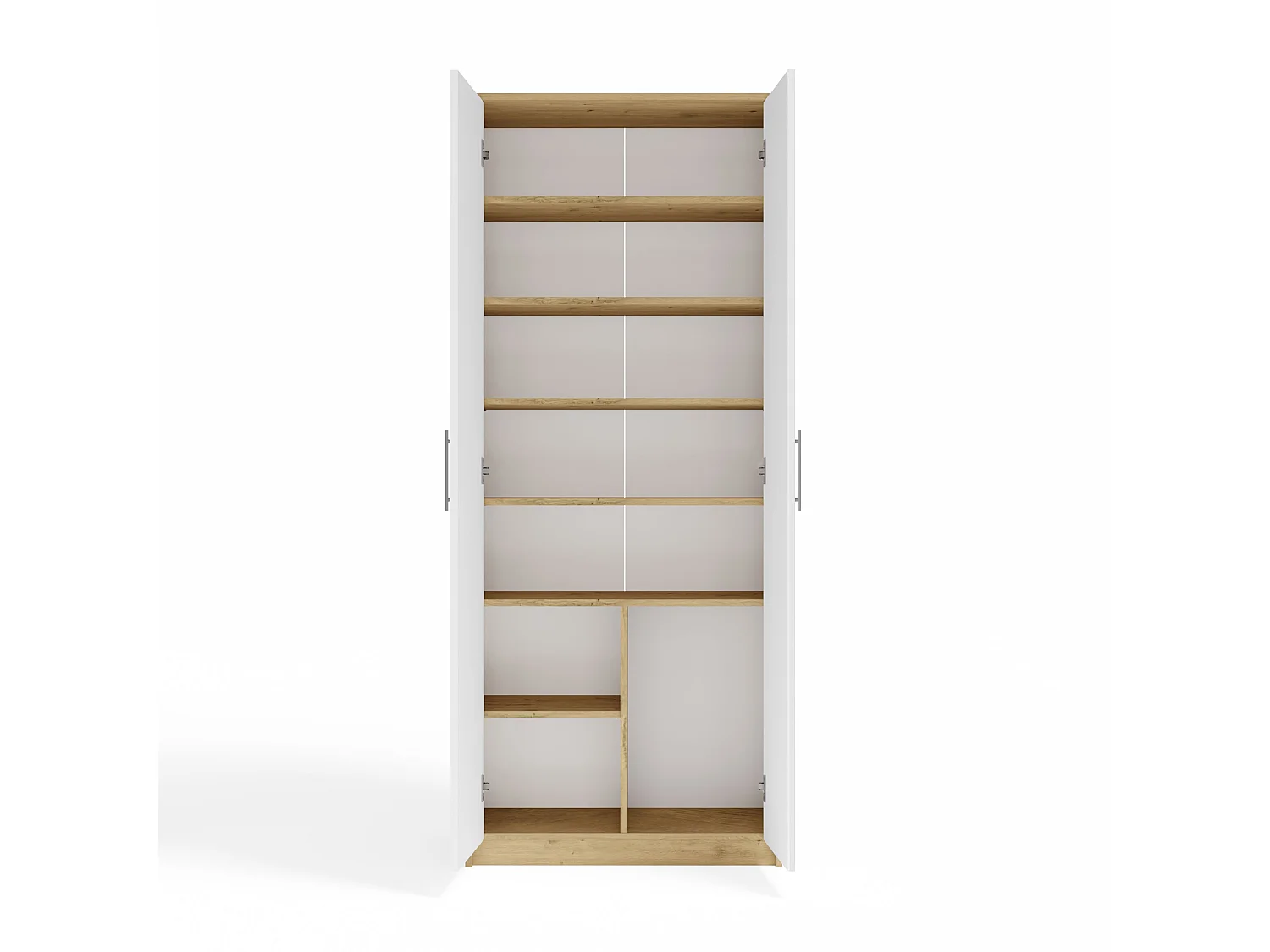Armadio ufficio 74x180x35 cm rovere/bianco AT1