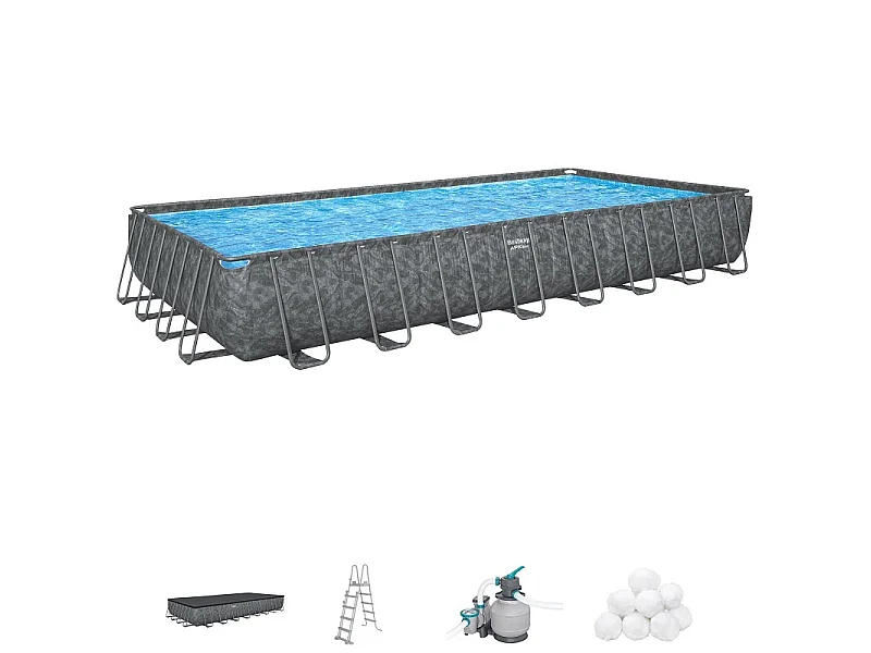 Piscine tubulaire rectangulaire Bestway APX 365 9,56 x 4,88 x 1,32 m + Filtration + Accessoires