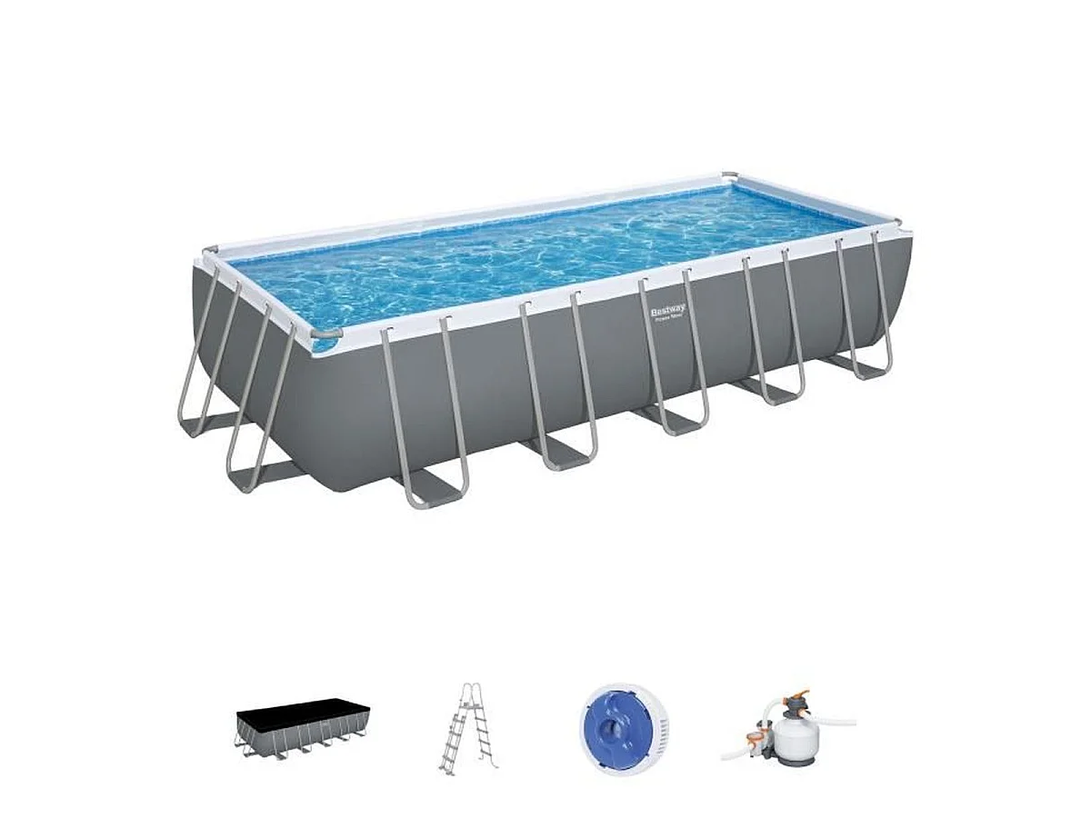 Piscine tubulaire rectangulaire Bestway Steel Pro MAX 640 x 274 x 132 cm - Kit complet