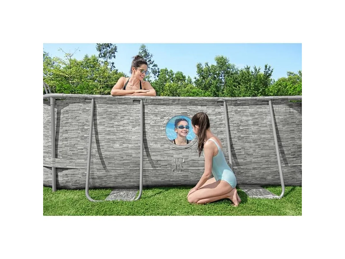 Piscine hors-sol ovale Bestway Steel Pro Max Splashview 488 x 305 x 107 cm