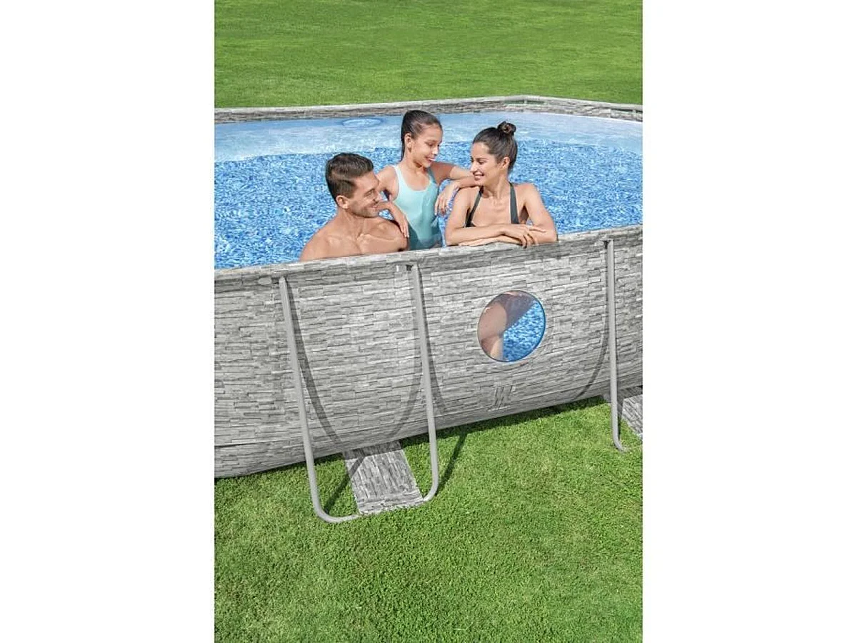 Piscine hors-sol ovale Bestway Steel Pro Max Splashview 488 x 305 x 107 cm