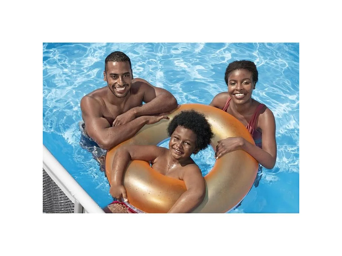 Piscine tubulaire rectangulaire Bestway Steel Pro MAX Splashview 488 x 244 x 122 cm gris