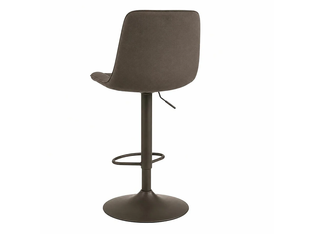 Tabouret de bar réglable marron coutures verticales (x2) LORA