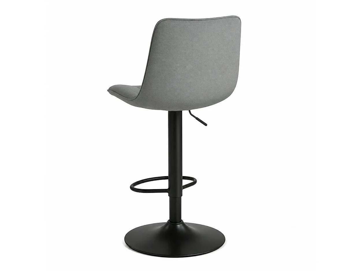 Tabouret de bar réglable gris foncé coutures verticales (x2) LORA