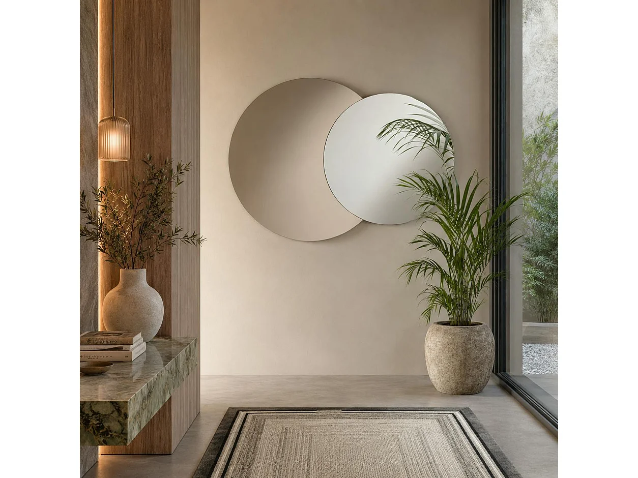 Miroir double rond 140 cm MILANO