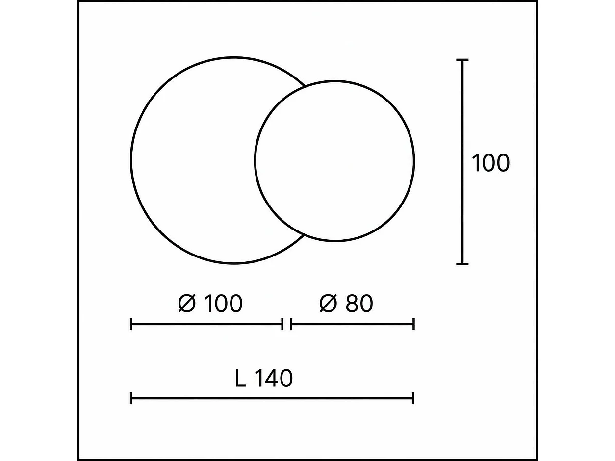 Miroir double rond 140 cm MILANO