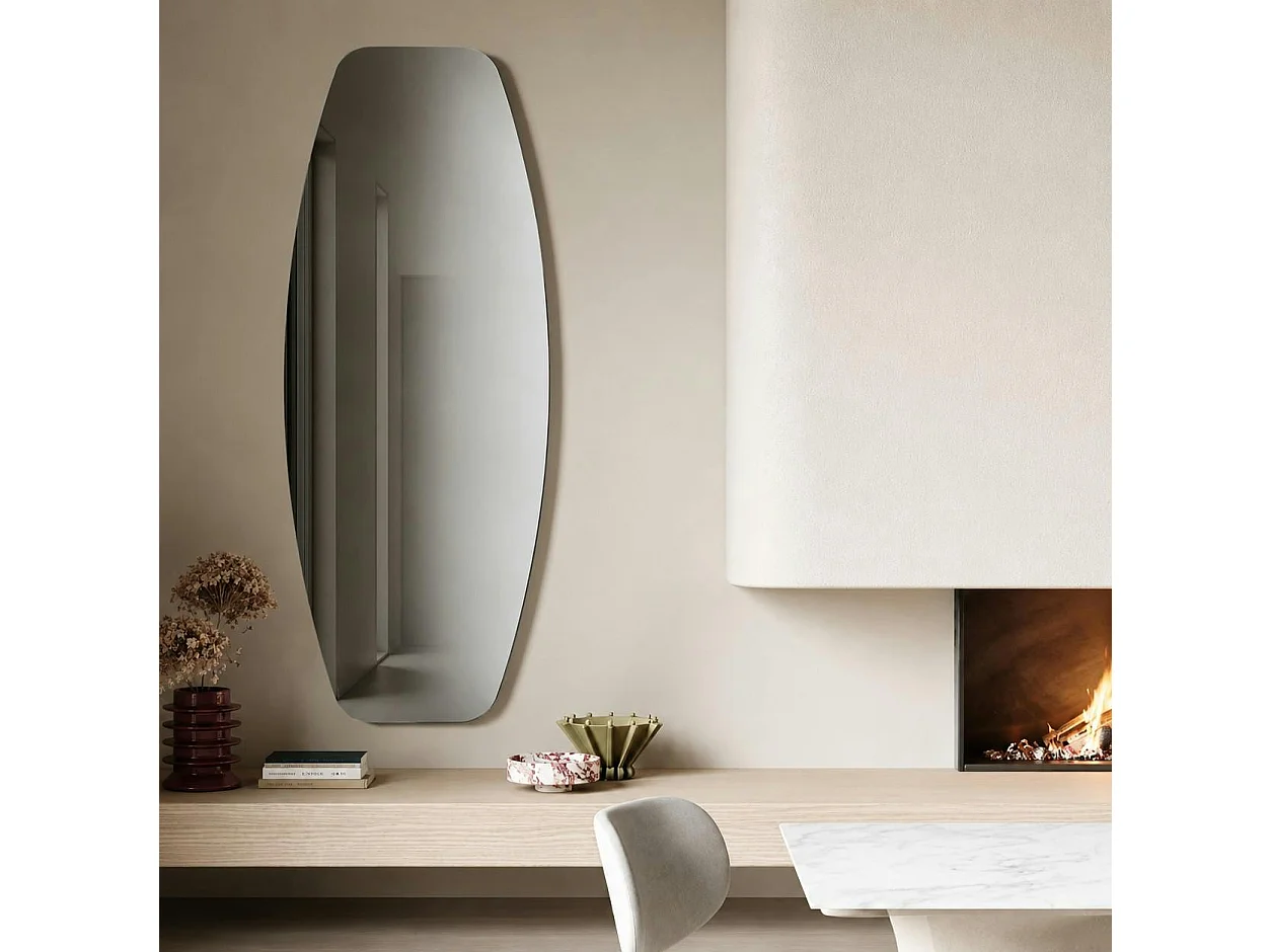 Miroir mural ovale fumé 180 cm MILANO