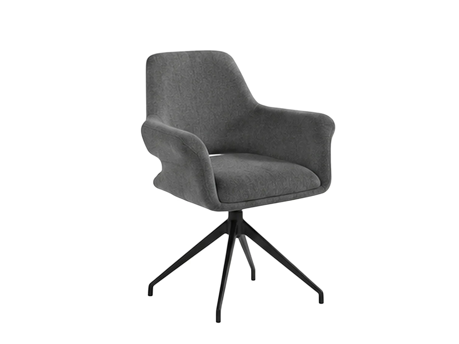 Fauteuil de table pivotant gris foncé (x2) AUREN