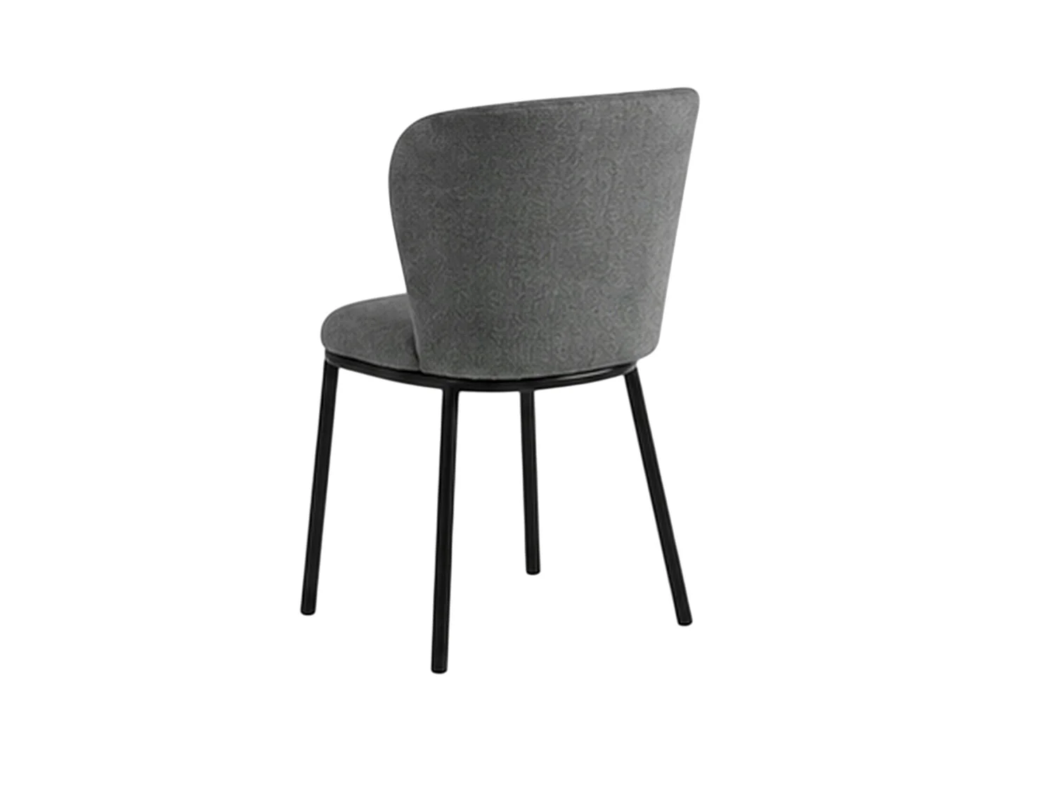 Chaise tissu gris foncé dossier courbe (x2) AUREN