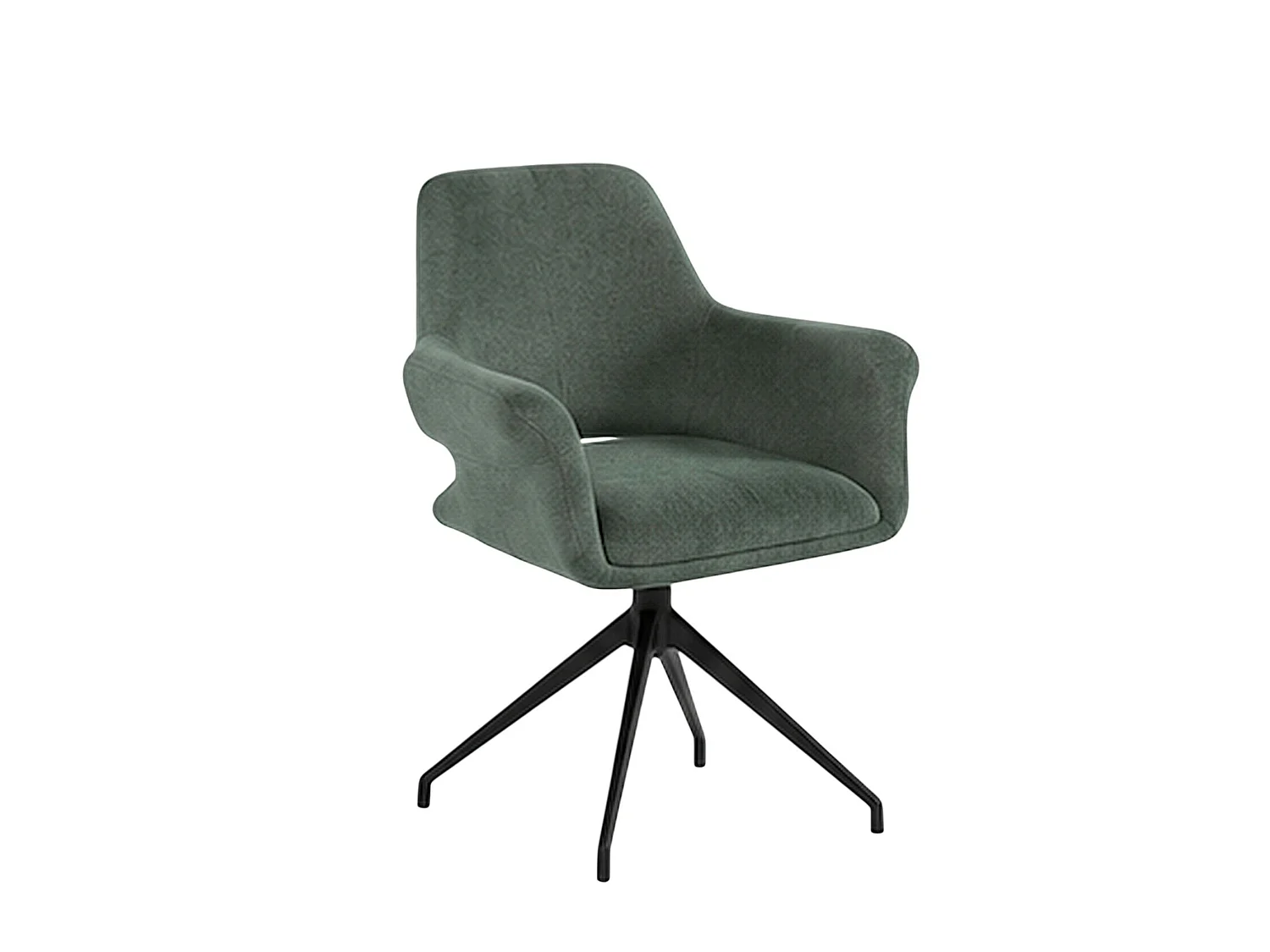Fauteuil de table pivotant vert (x2) AUREN