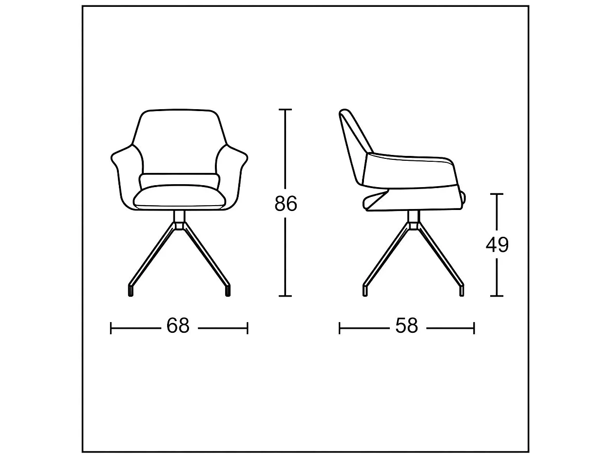 Fauteuil de table pivotant vert (x2) AUREN