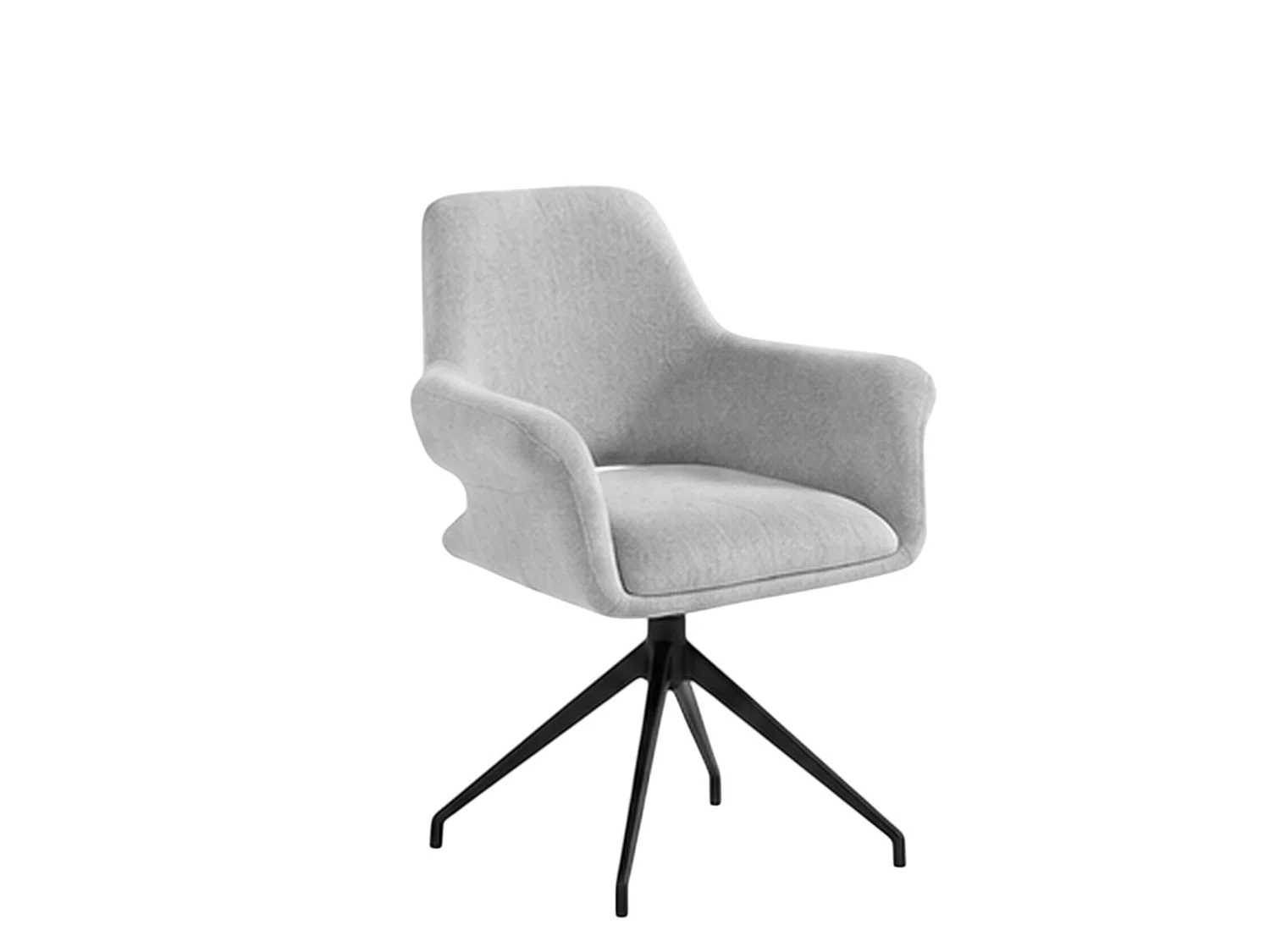 Fauteuil de table pivotant gris clair (x2) AUREN