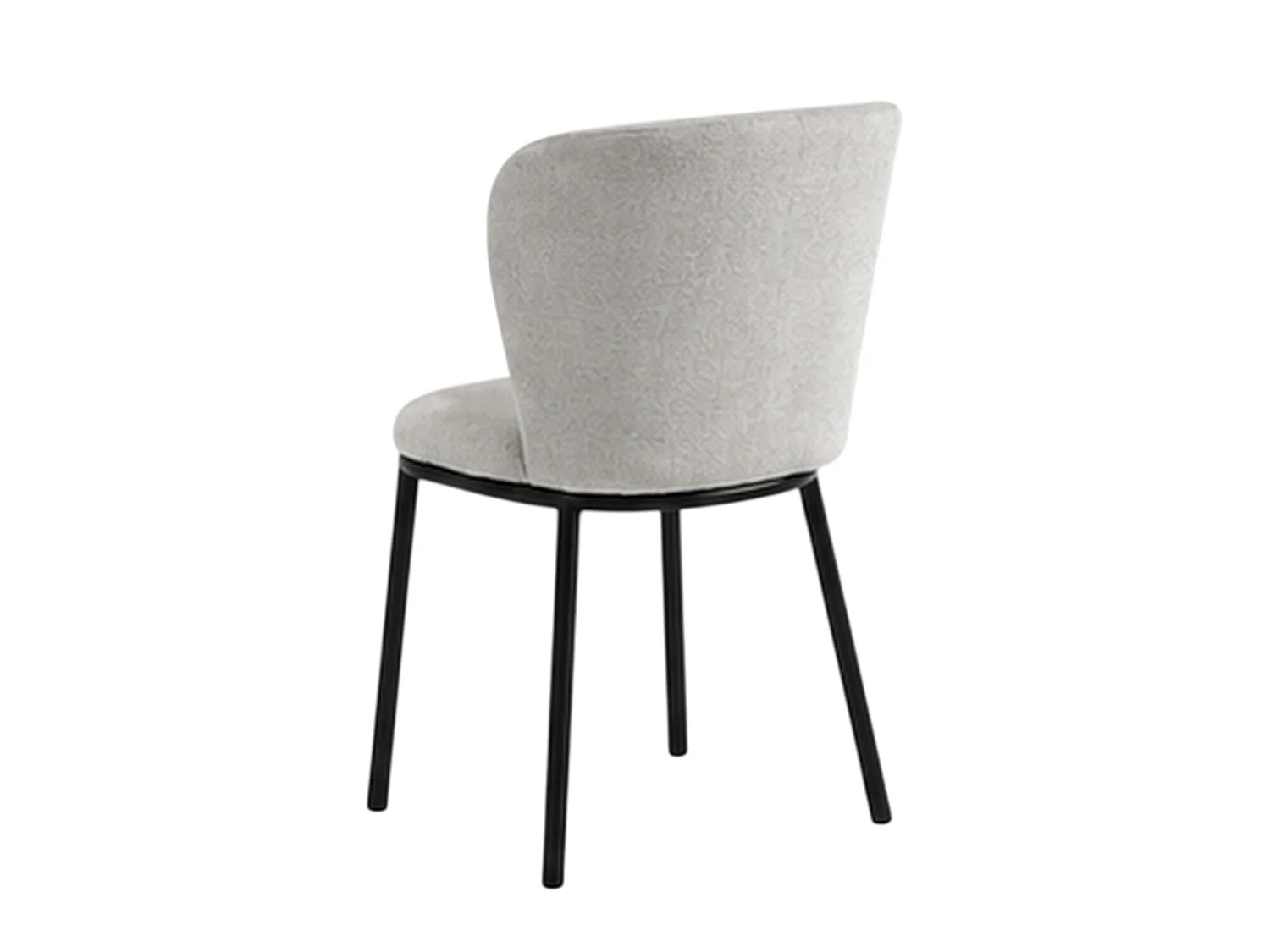 Chaise tissu gris clair dossier courbe (x2) AUREN