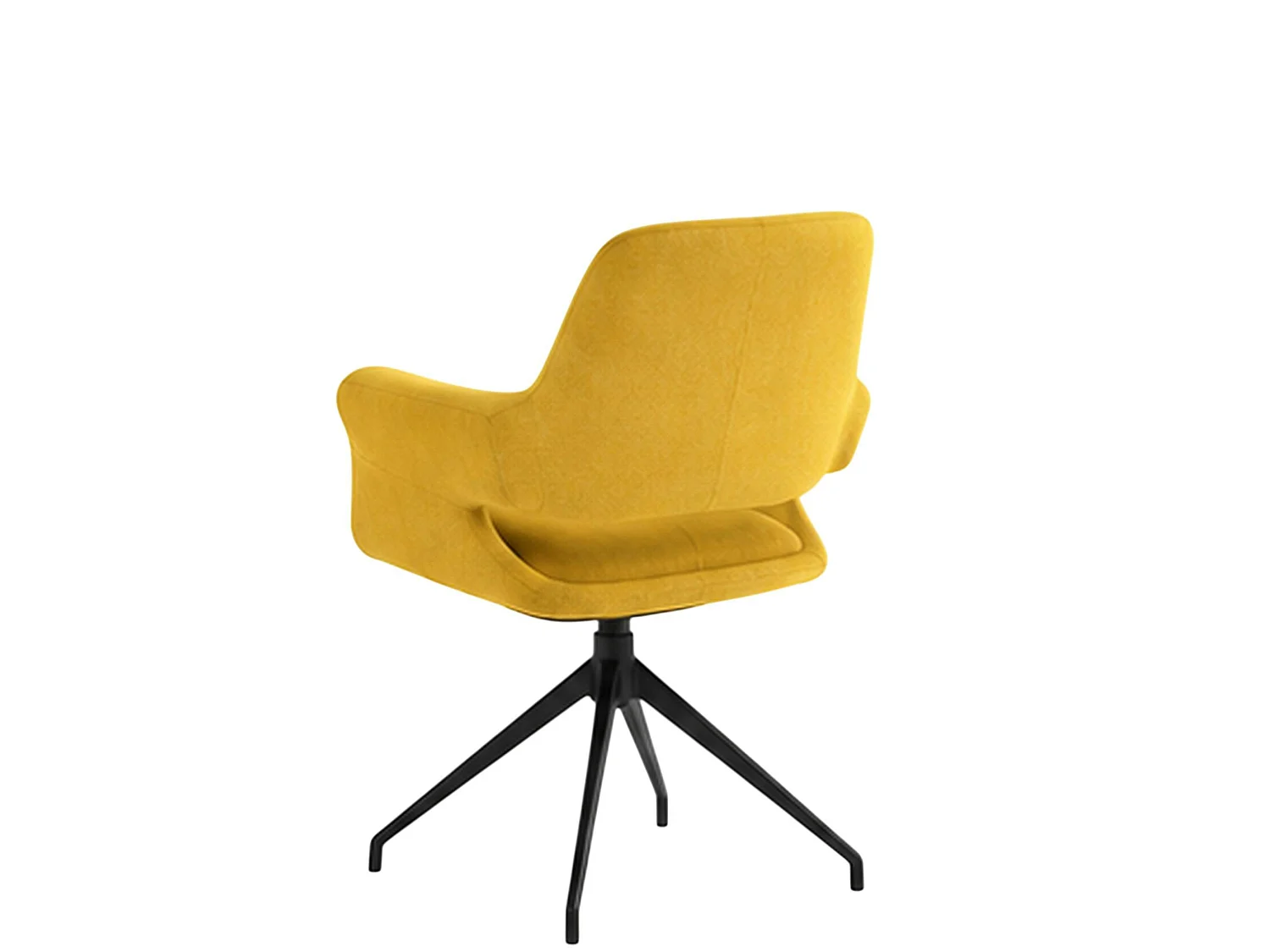 Fauteuil de table pivotant moutarde (x2) AUREN