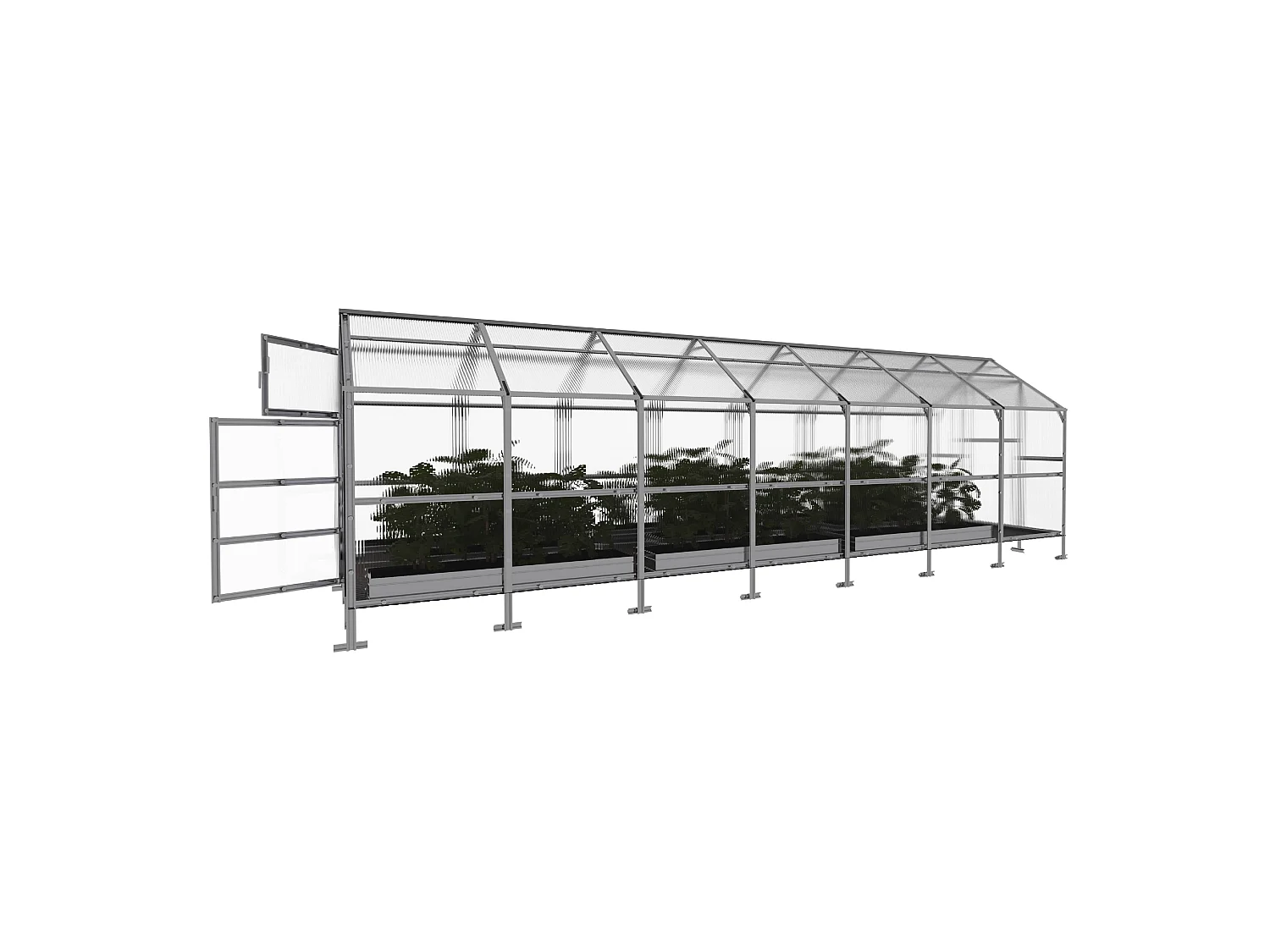 Klasika Greenhouses Bernard KLASIKA Gewächshaus 2,35 x 7 m 16,45 m²  Mit 4 mm Polycarbonatabdeckung