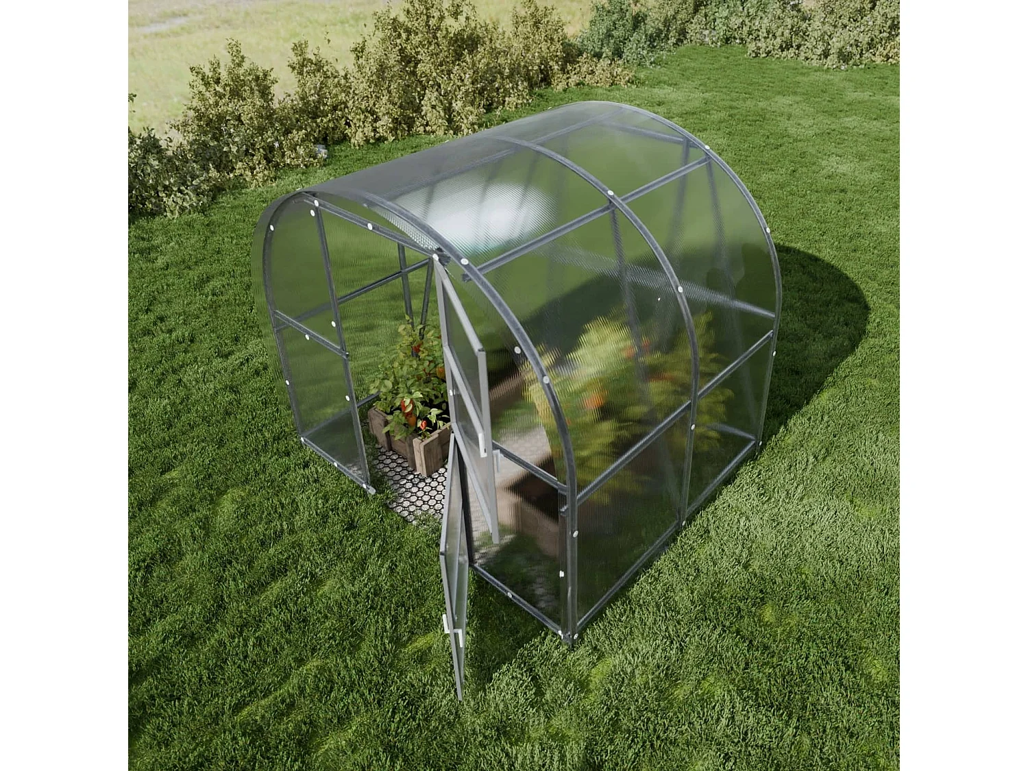 Klasika Greenhouses Baltic LT KLASIKA Gewächshaus 6m² 3m x 2m Mit 4 mm Polycarbonatabdeckung
