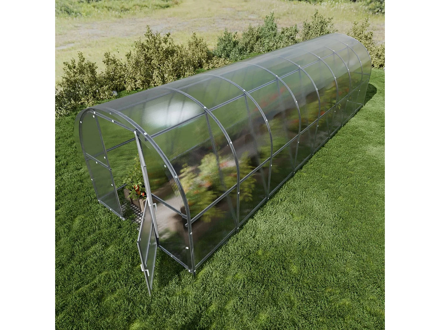 Klasika Greenhouses Baltic LT KLASIKA Gewächshaus 24m² 3m x 8m Mit 4 mm Polycarbonatabdeckung