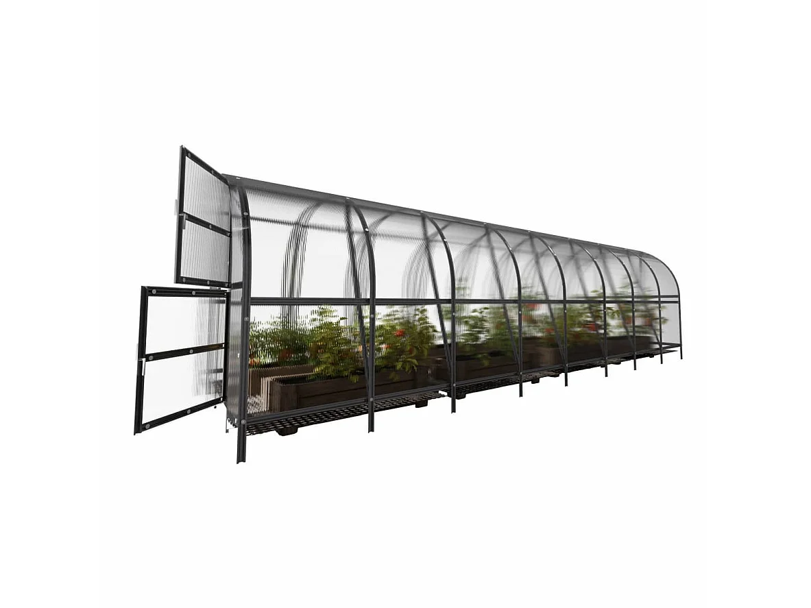 Klasika Greenhouses Baltic LT KLASIKA Gewächshaus 24m² 3m x 8m Mit 4 mm Polycarbonatabdeckung