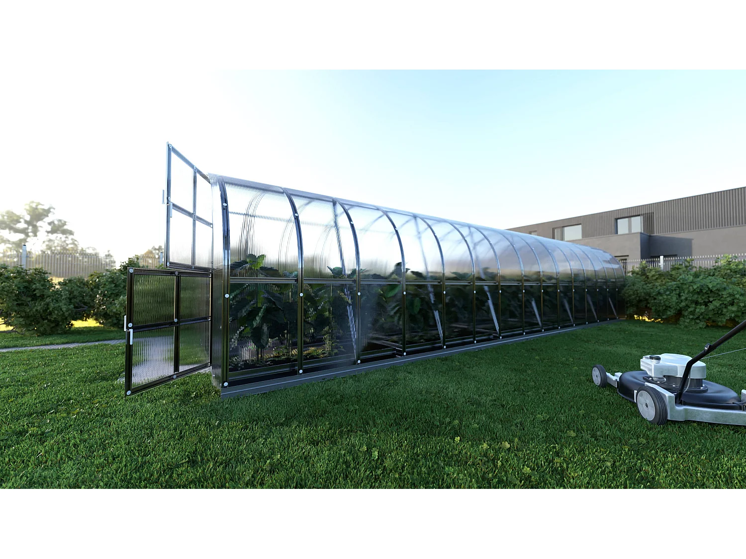 Klasika Greenhouses Arch KLASIKA Gewächshaus 30m² 3m x 10m Mit 4 mm Polycarbonatabdeckung