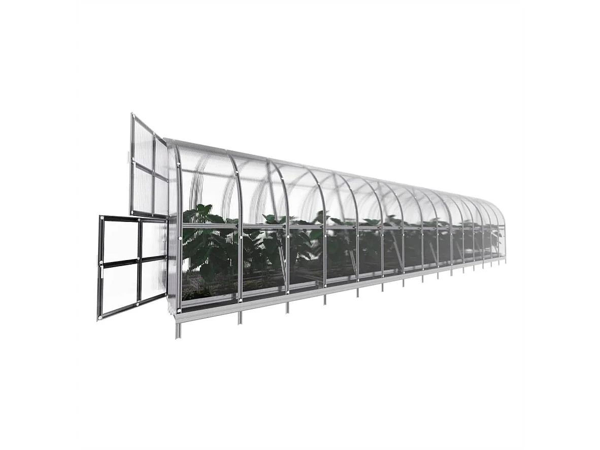Klasika Greenhouses Arch KLASIKA Gewächshaus 30m² 3m x 10m Mit 4 mm Polycarbonatabdeckung