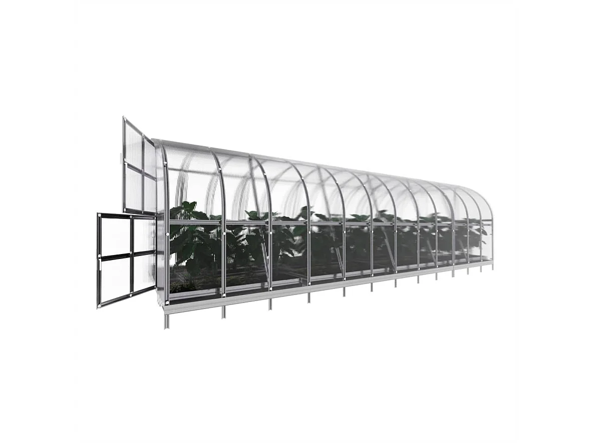 Klasika Greenhouses Arch KLASIKA Serre 30m² 3m x 10m Avec couverture en polycarbonate de 4 mm