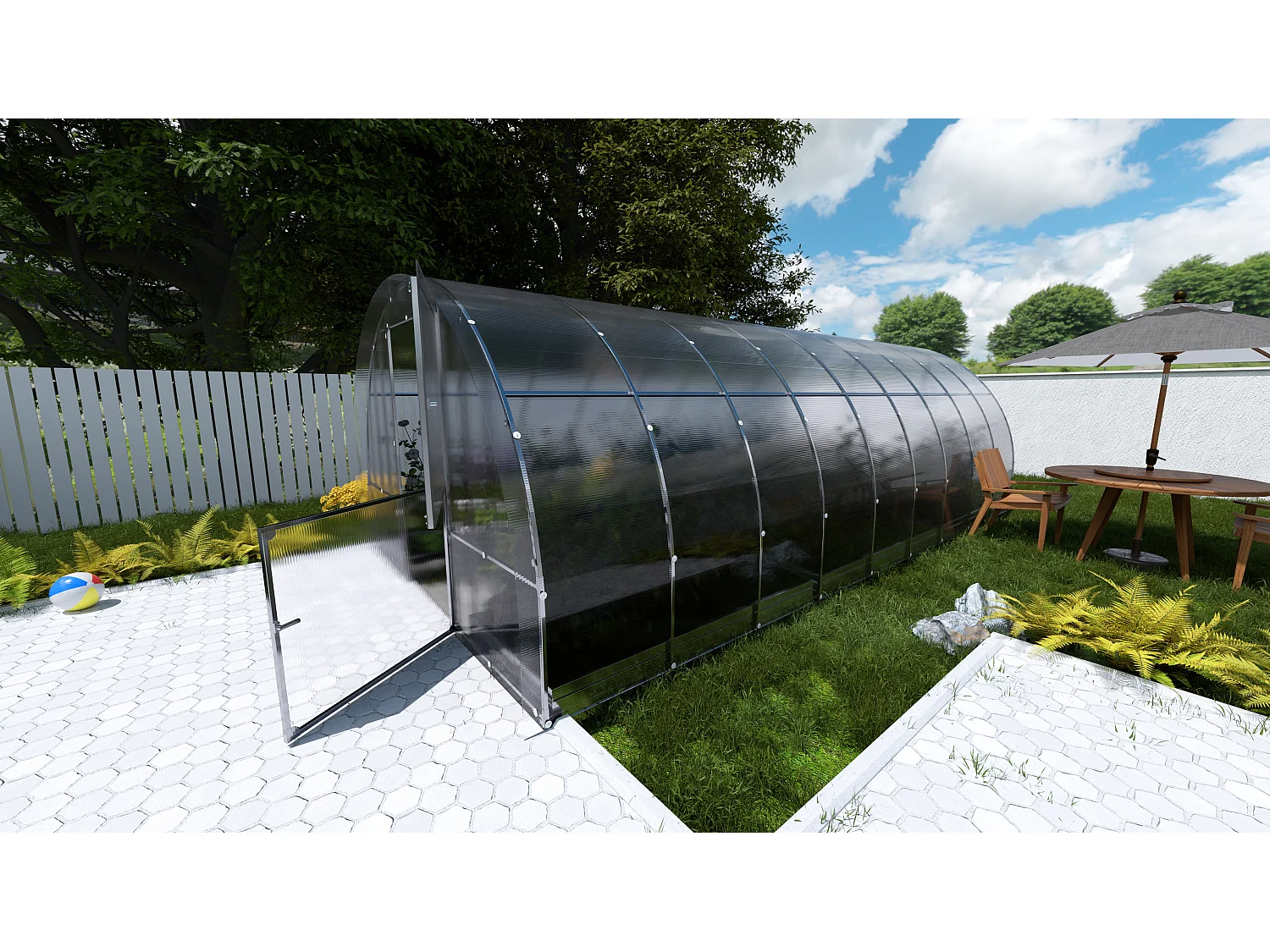 Klasika Greenhouses Easy KLASIKA Gewächshaus 18m² 3m x 6m Mit 6 mm Polycarbonatabdeckung