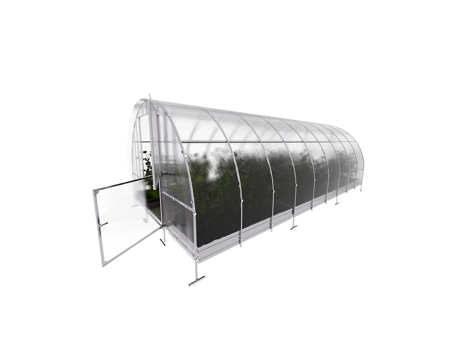 Klasika Greenhouses Easy KLASIKA Gewächshaus 18m² 3m x 6m Mit 6 mm Polycarbonatabdeckung