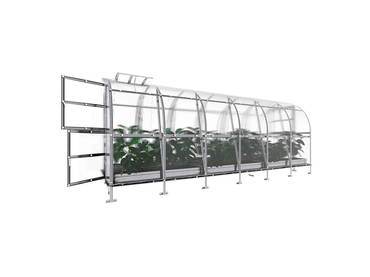 Klasika Greenhouses Slim KLASIKA Gewächshaus 12m² 2m x 6m Mit 6 mm Polycarbonatabdeckung