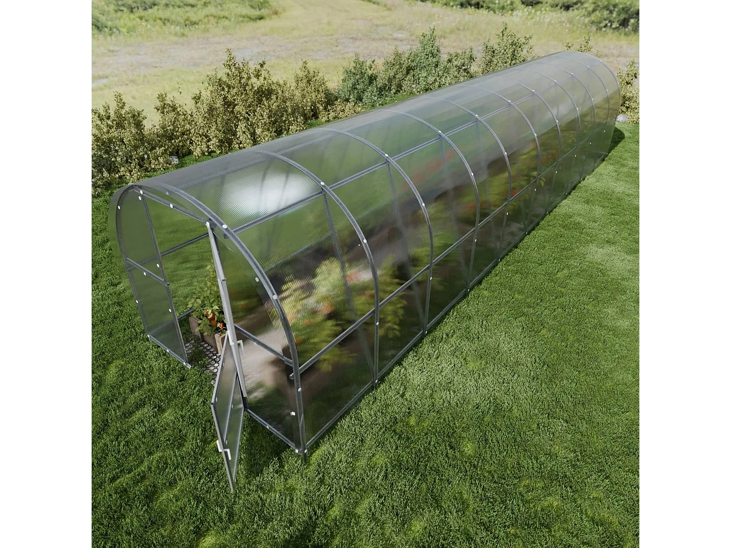 Klasika Greenhouses Baltic LT KLASIKA Gewächshaus 36m² 3m x 12m Mit 4 mm Polycarbonatabdeckung