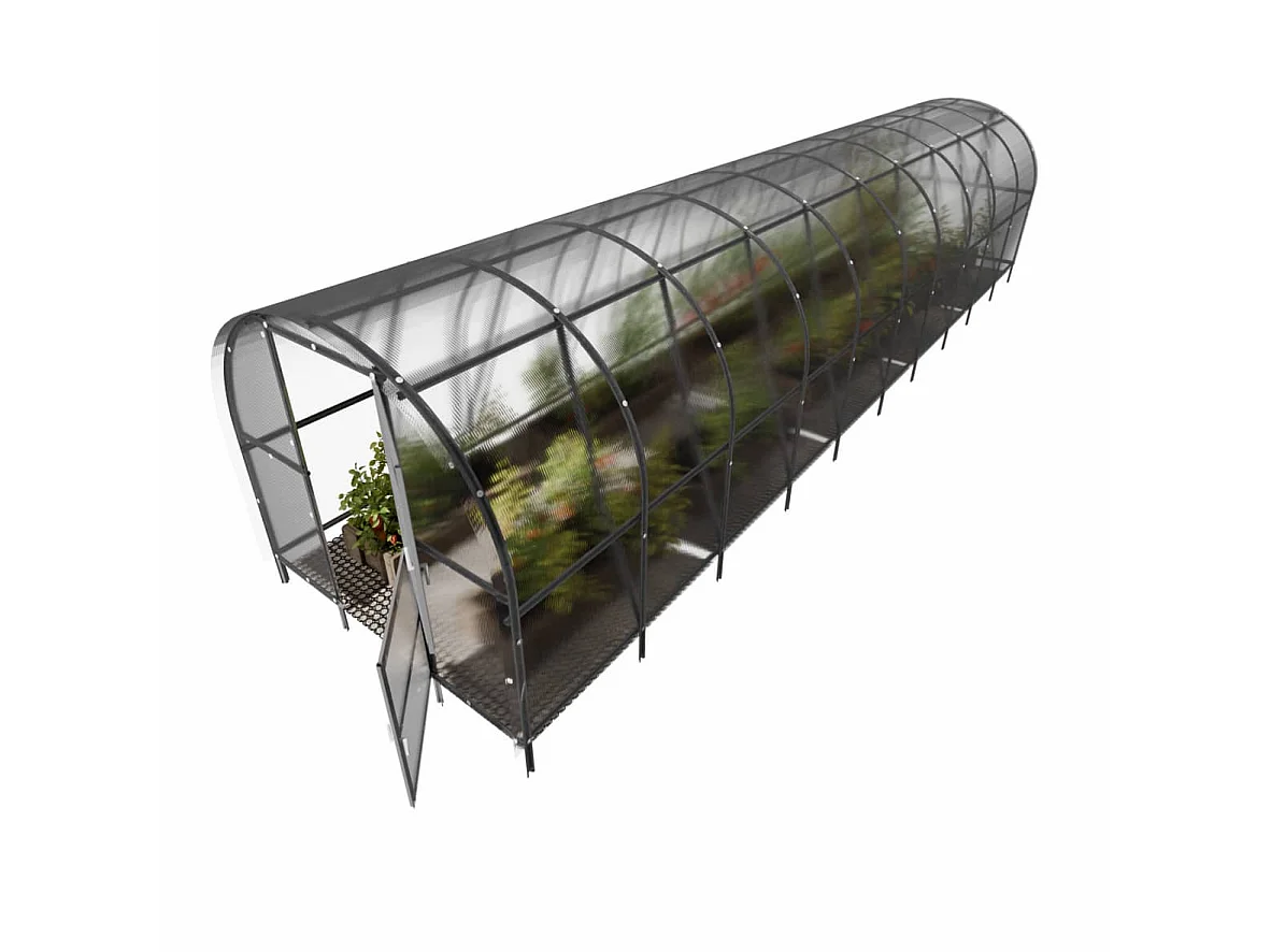 Klasika Greenhouses Baltic LT KLASIKA Gewächshaus 36m² 3m x 12m Mit 4 mm Polycarbonatabdeckung