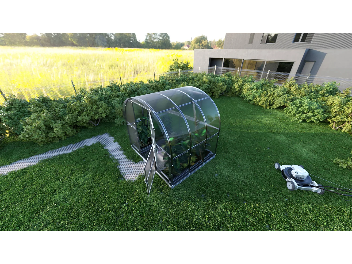 Klasika Greenhouses Arch KLASIKA Gewächshaus 6m² 3m x 2m Mit 6 mm Polycarbonatabdeckung