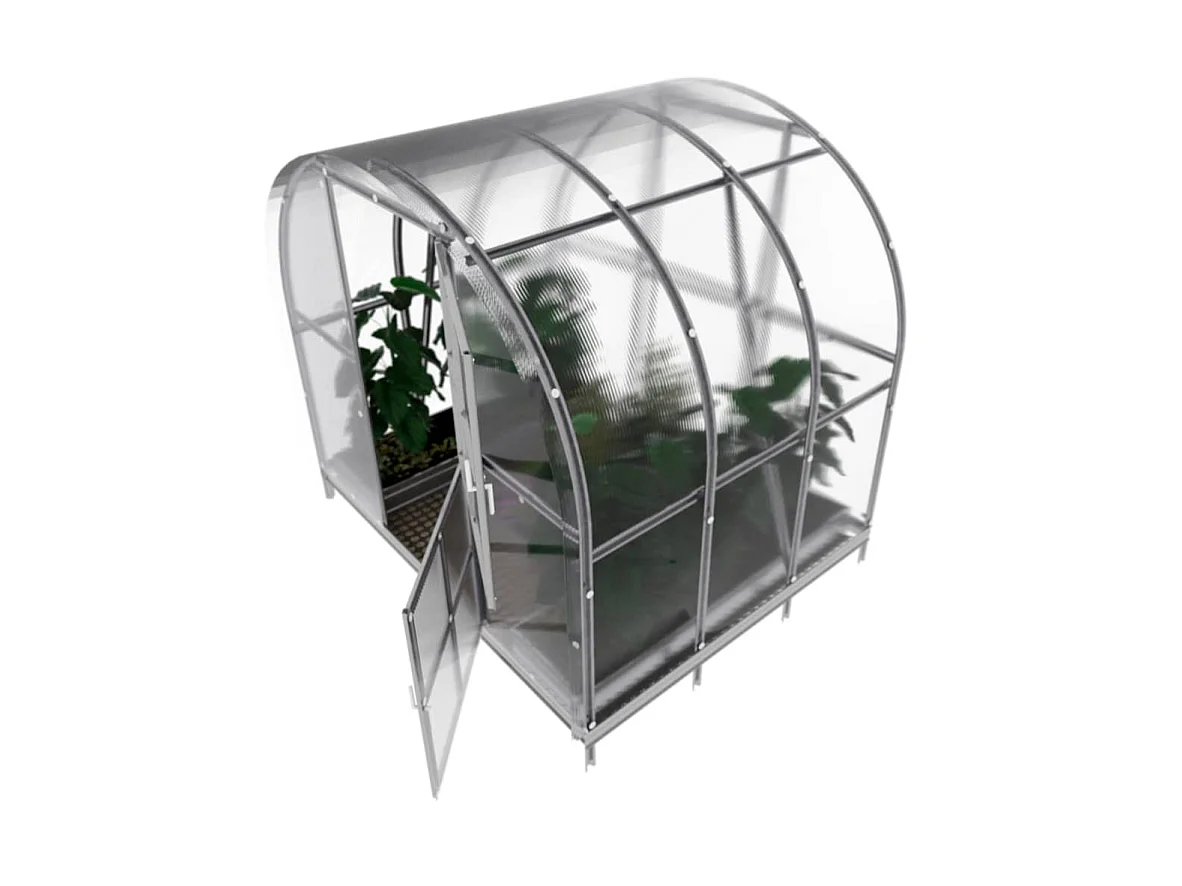 Klasika Greenhouses Arch KLASIKA Gewächshaus 6m² 3m x 2m Mit 6 mm Polycarbonatabdeckung