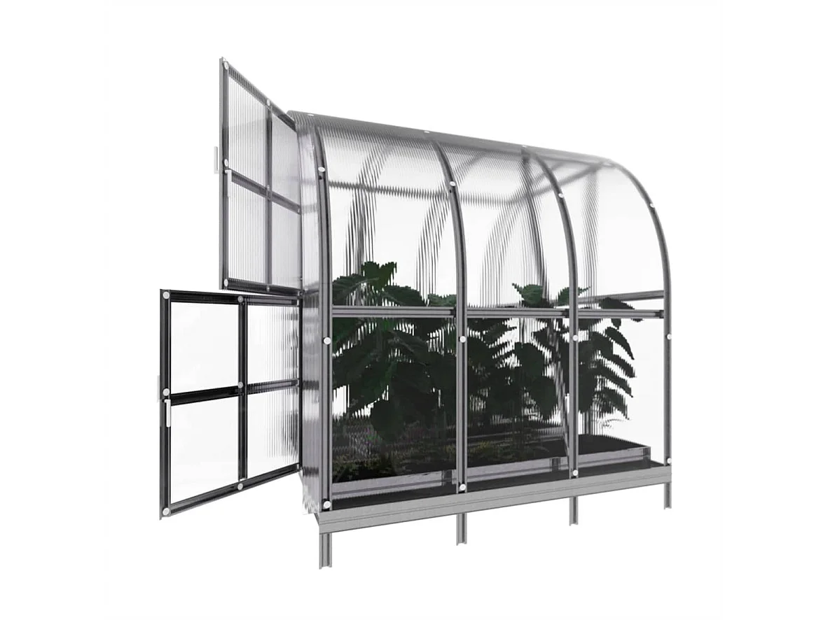 Klasika Greenhouses Arch KLASIKA Gewächshaus 6m² 3m x 2m Mit 6 mm Polycarbonatabdeckung
