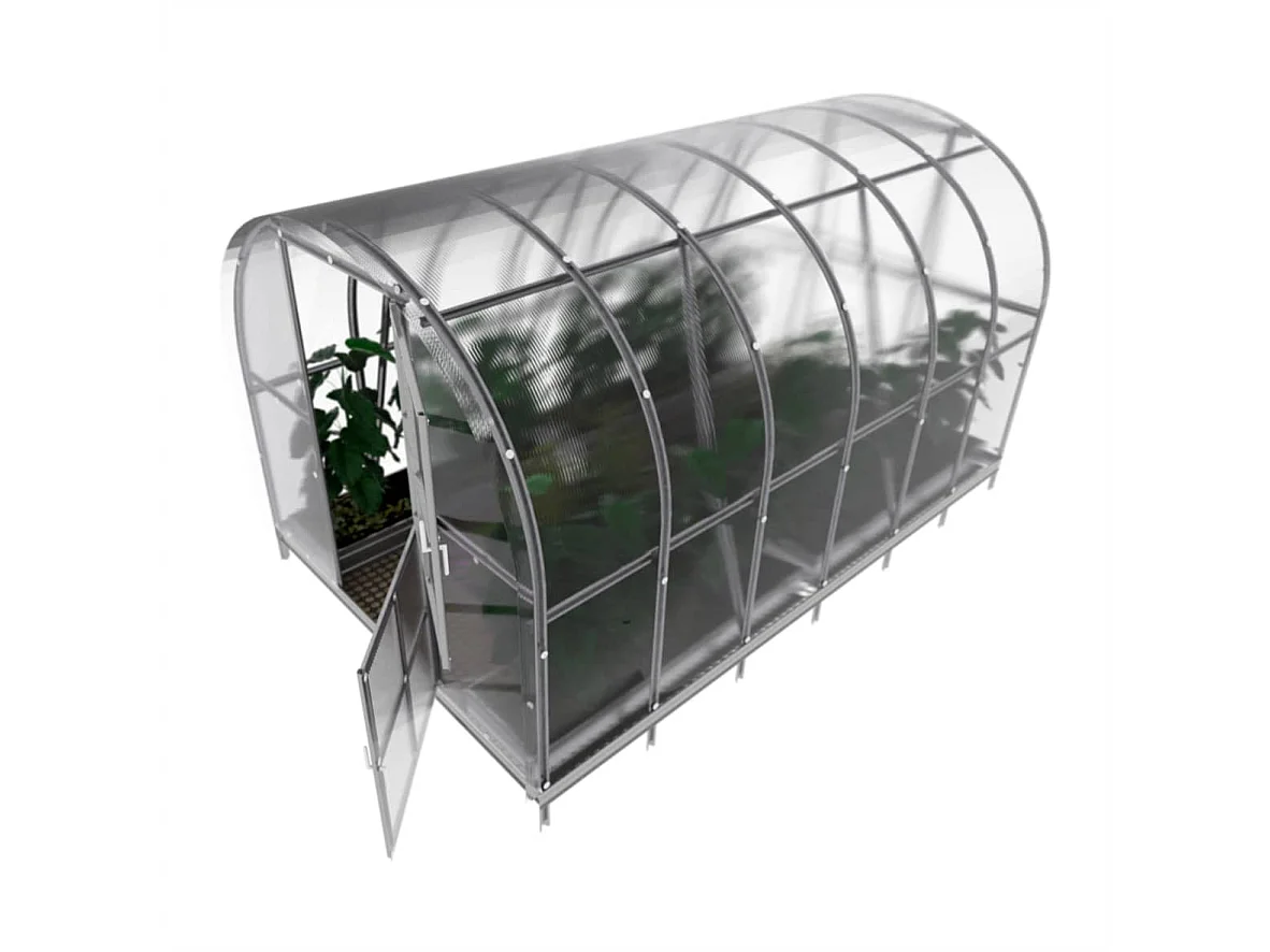 Klasika Greenhouses Arch KLASIKA Serre 6m² 3m x 2m Avec couverture en polycarbonate de 6 mm