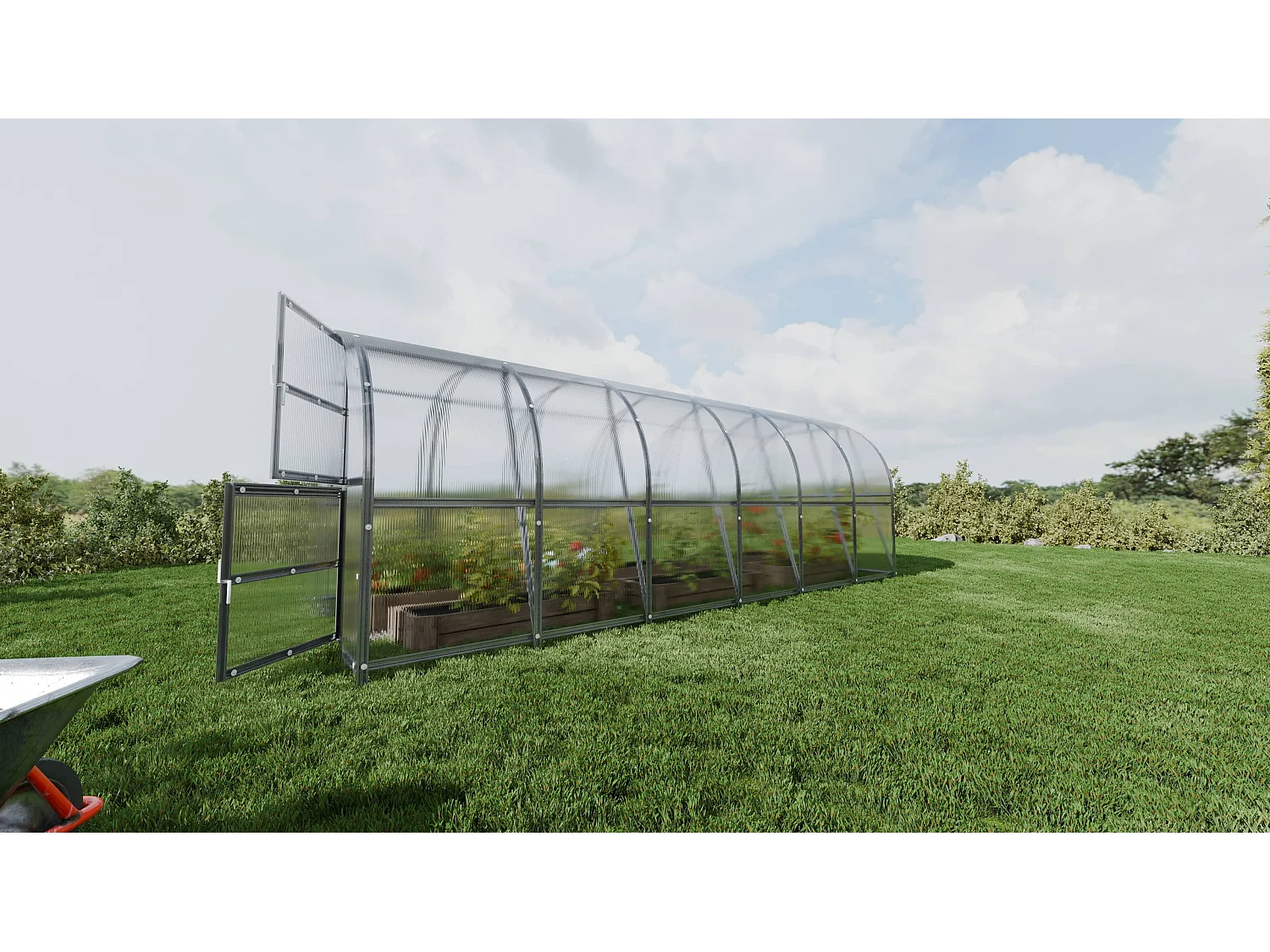Klasika Greenhouses Baltic LT KLASIKA Gewächshaus 18m² 3m x 6m Mit 4 mm Polycarbonatabdeckung