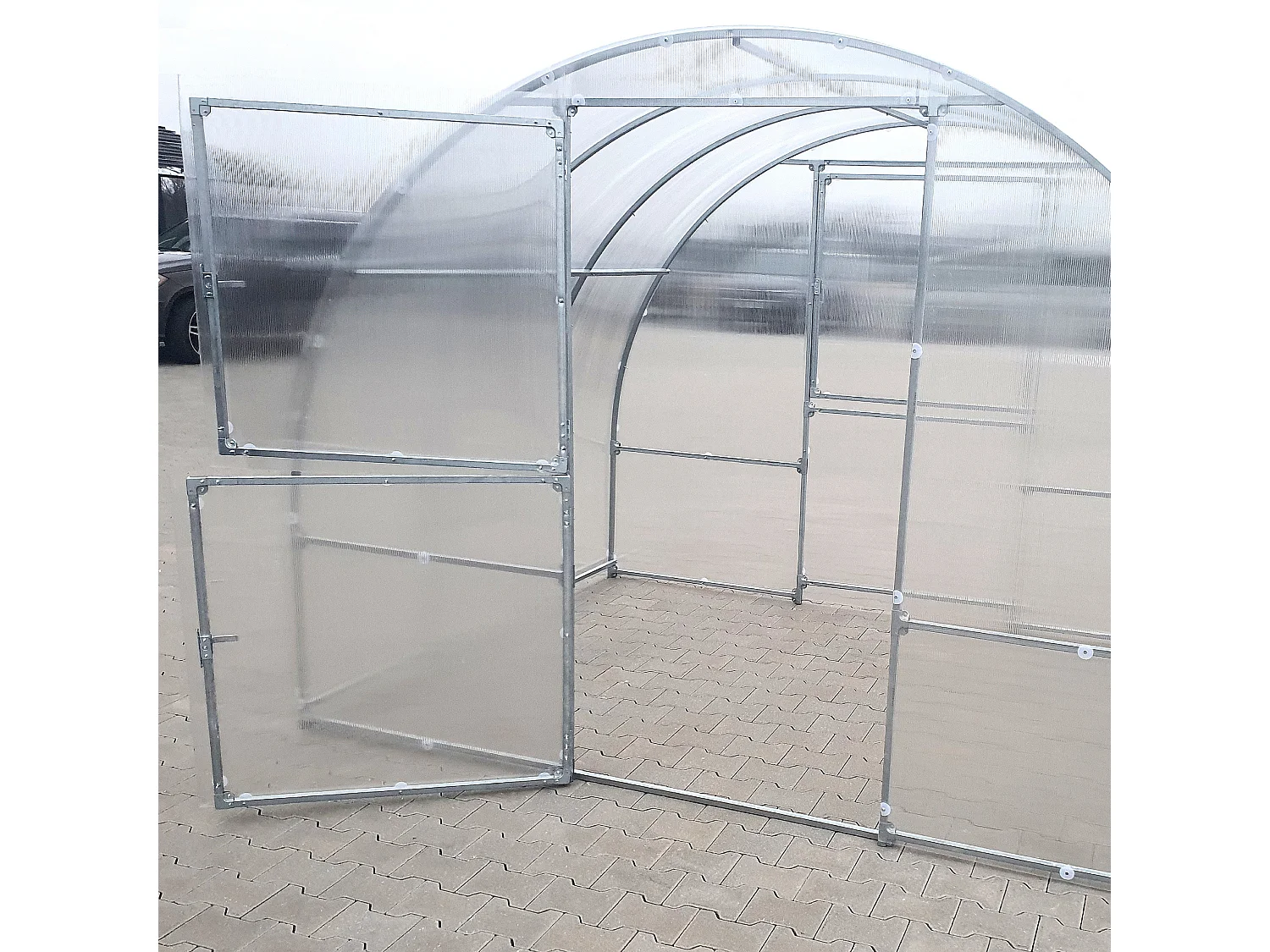 Klasika Greenhouses Easy KLASIKA Serre 24m² 3m x 8m Avec couverture en polycarbonate de 6 mm