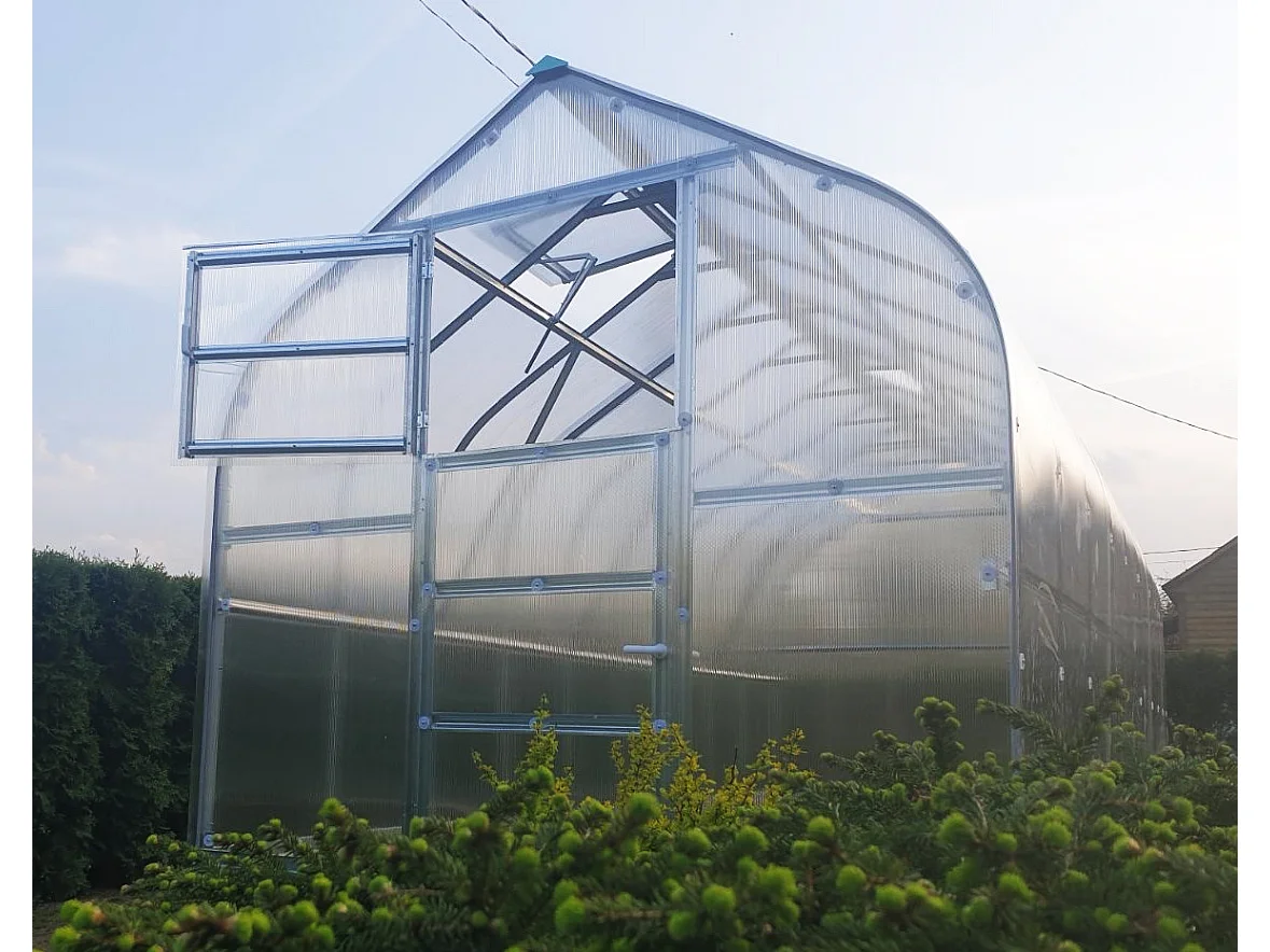 Serre en polycarbonate KLASIKA STANDART EXTRA 2,5x6m 15m² - Pack 7 accessoires inclus