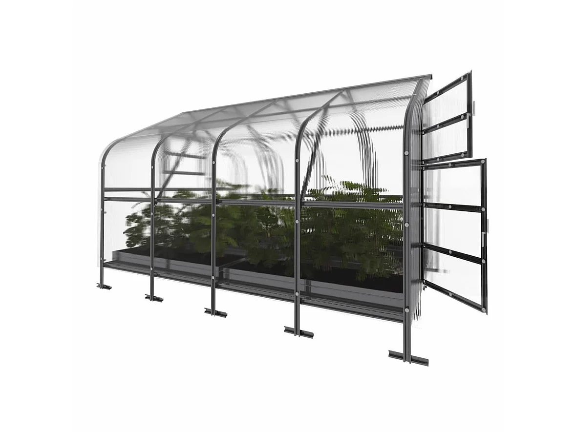 Klasika Greenhouses Drop KLASIKA Gewächshaus 10m² 2,5m x 4m Mit 4 mm Polycarbonatabdeckung